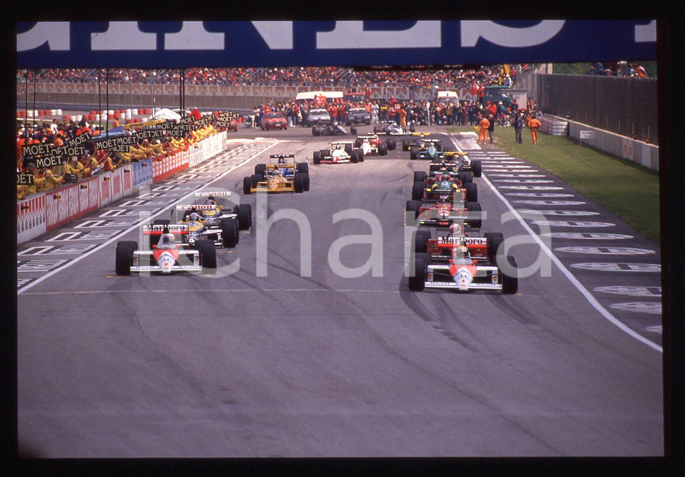 35mm vintage slide*1989 F1 Pole Position MCLAREN e FERRARI in Gran Premio 