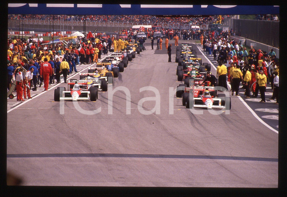 35mm vintage slide*1989 F1 Pole Position MCLAREN e FERRARI in Gran Premio (2)