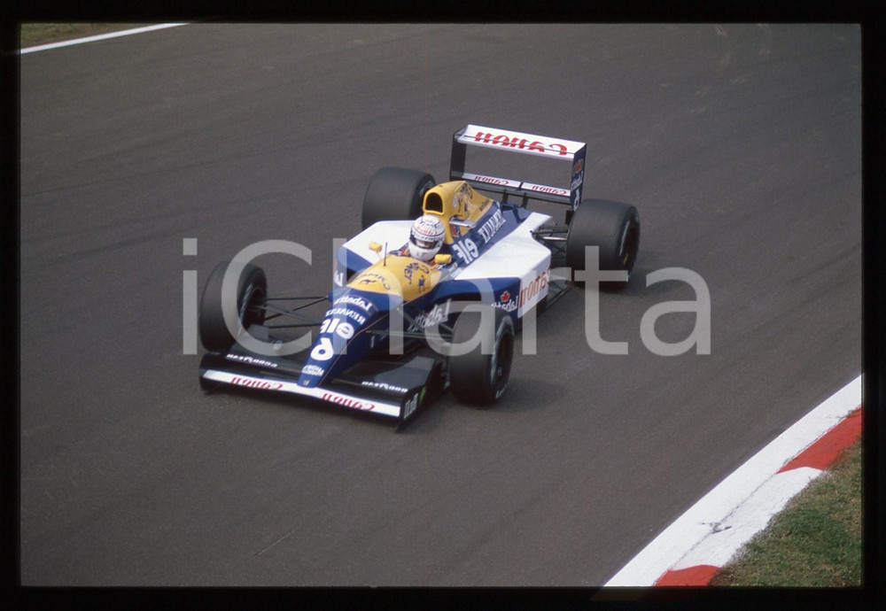 35mm vintage slide* 1992 FORMULA 1 Riccardo PATRESE in pista su WILLIAMS BW14B