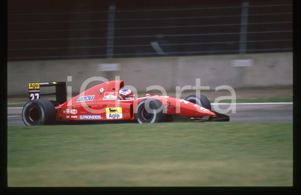 35mm vintage slide* 1992 FORMULA 1 Jean ALESI in pista su FERRARI F92A