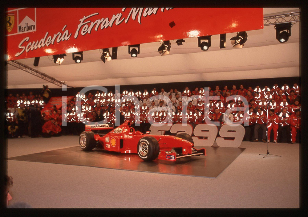 35mm vintage slide* 1999 MARANELLO FORMULA 1 - Presentazione FERRARI F399 (2)
