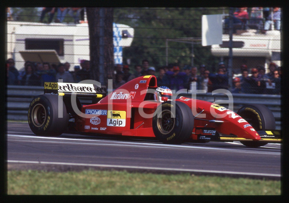 35mm vintage slide*1995 IMOLA FORMULA 1 Jean ALESI in pista su FERRARI 412T2 (3)