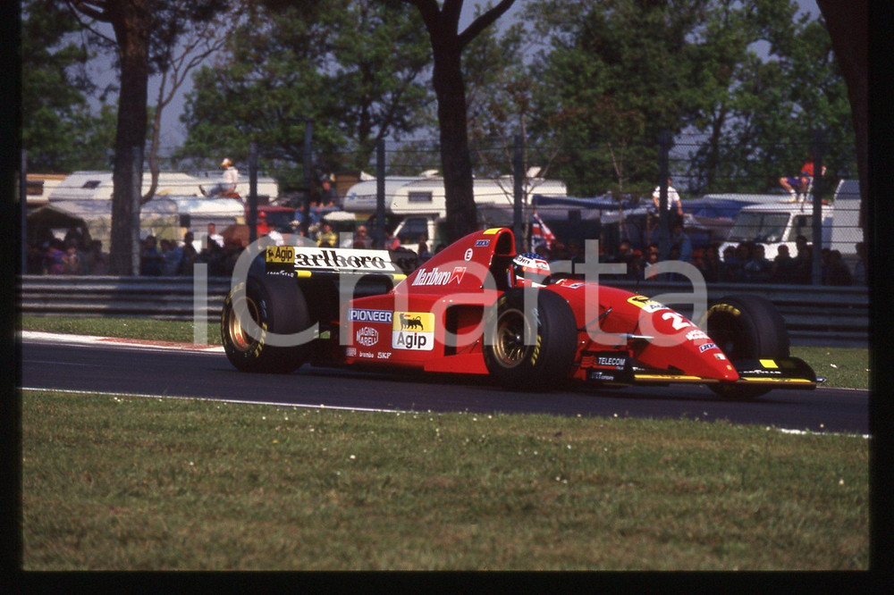 35mm vintage slide* 1995 IMOLA F1 Jean ALESI in pista su FERRARI 412T2 (2)