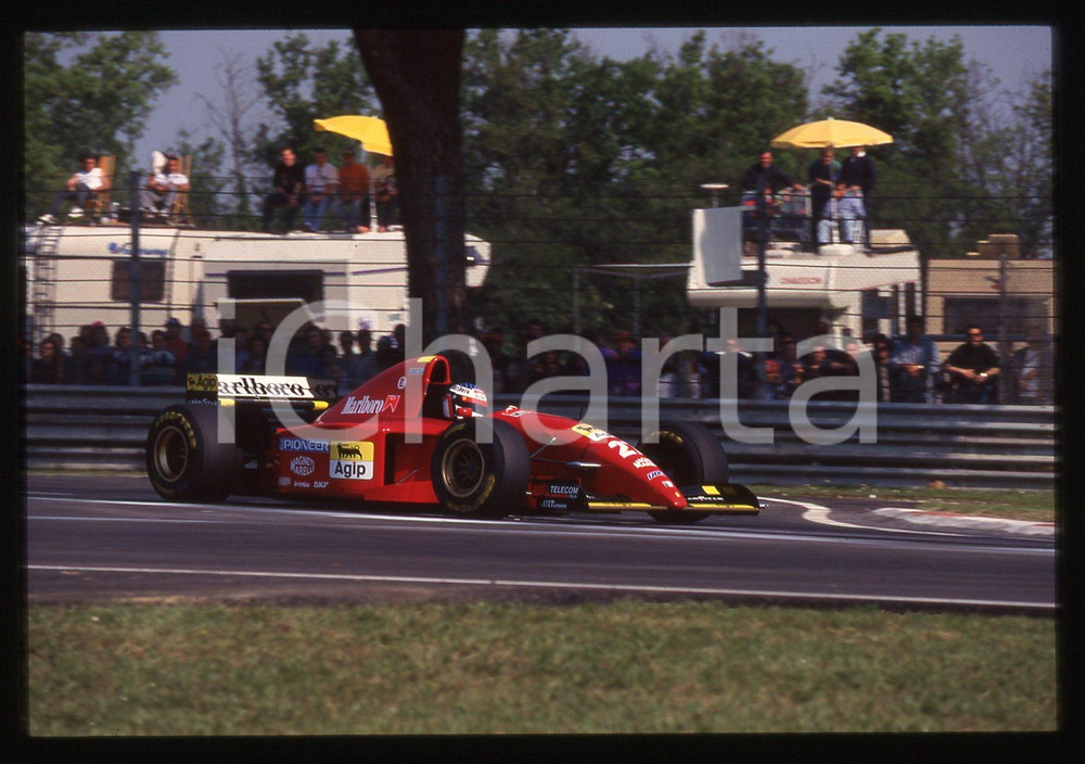 35mm vintage slide* 1995 IMOLA F1 - Jean ALESI in pista su FERRARI 412T2 