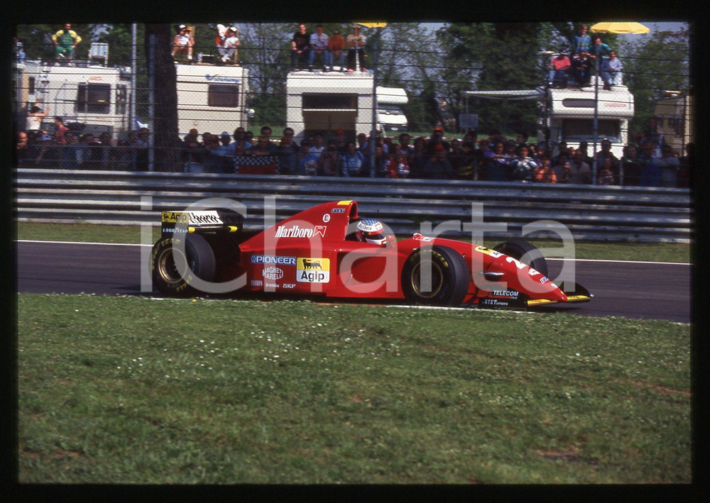 35mm vintage slide* 1995 IMOLA F1 - Jean ALESI in pista su FERRARI 412T2 (4)