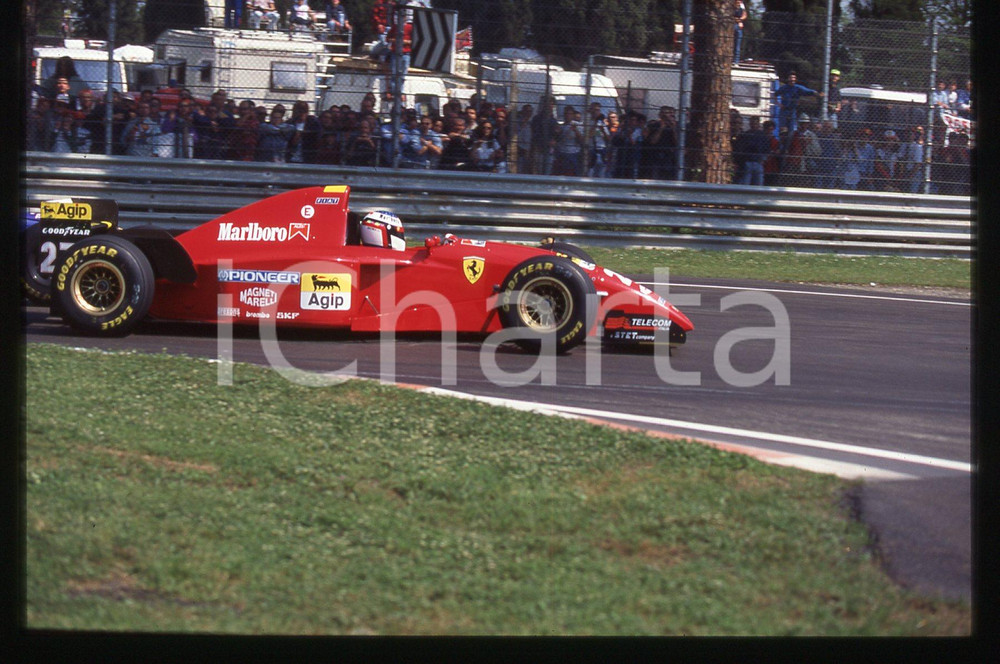 35mm vintage slide* 1995 IMOLA F1 - Jean ALESI in pista su FERRARI 412T2 (5)