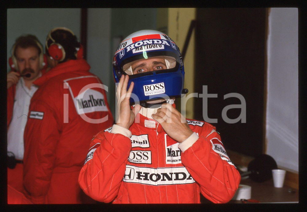 35mm vintage slide* 1988 FORMULA 1 - Alain PROST ritratto del pilota MCLAREN