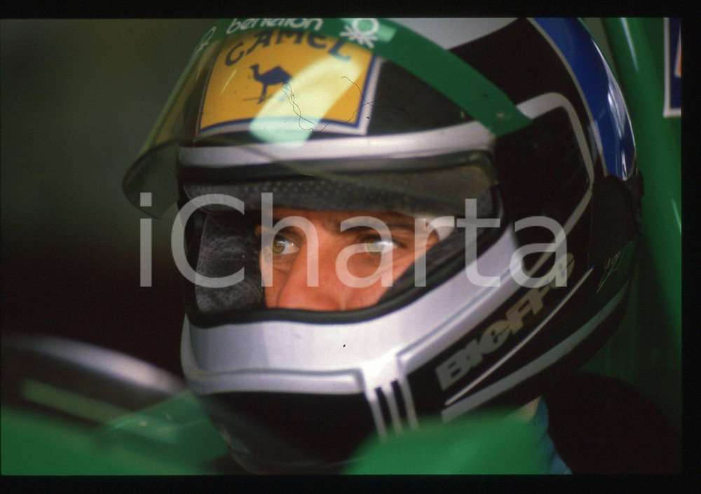 35mm vintage slide* 1988 FORMULA 1 Alessandro NANNINI ritratto su BENETTON B188