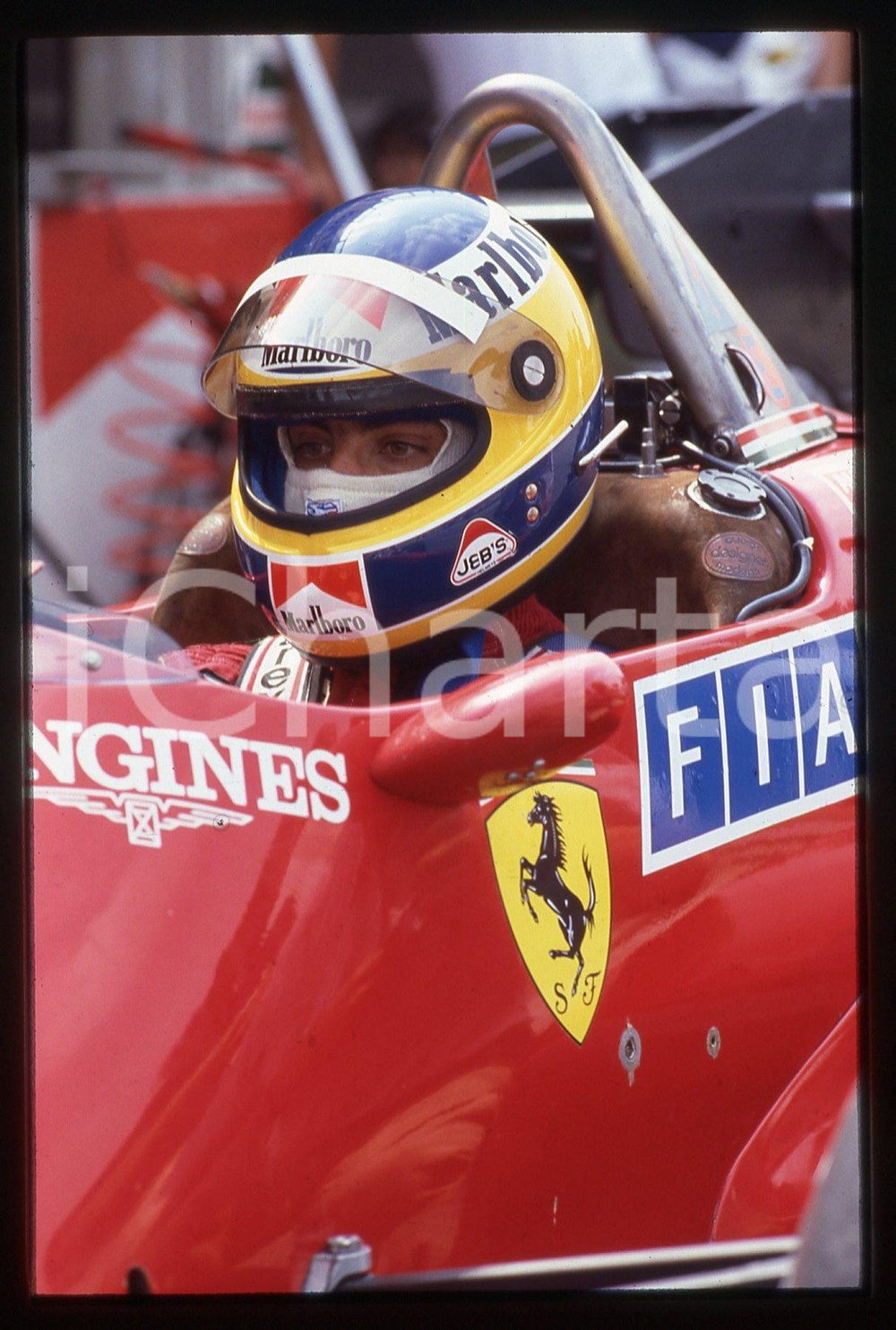 35mm vintage slide* 1988 FORMULA 1 Michele ALBORETO sulla FERRARI F1-87/88C (3)