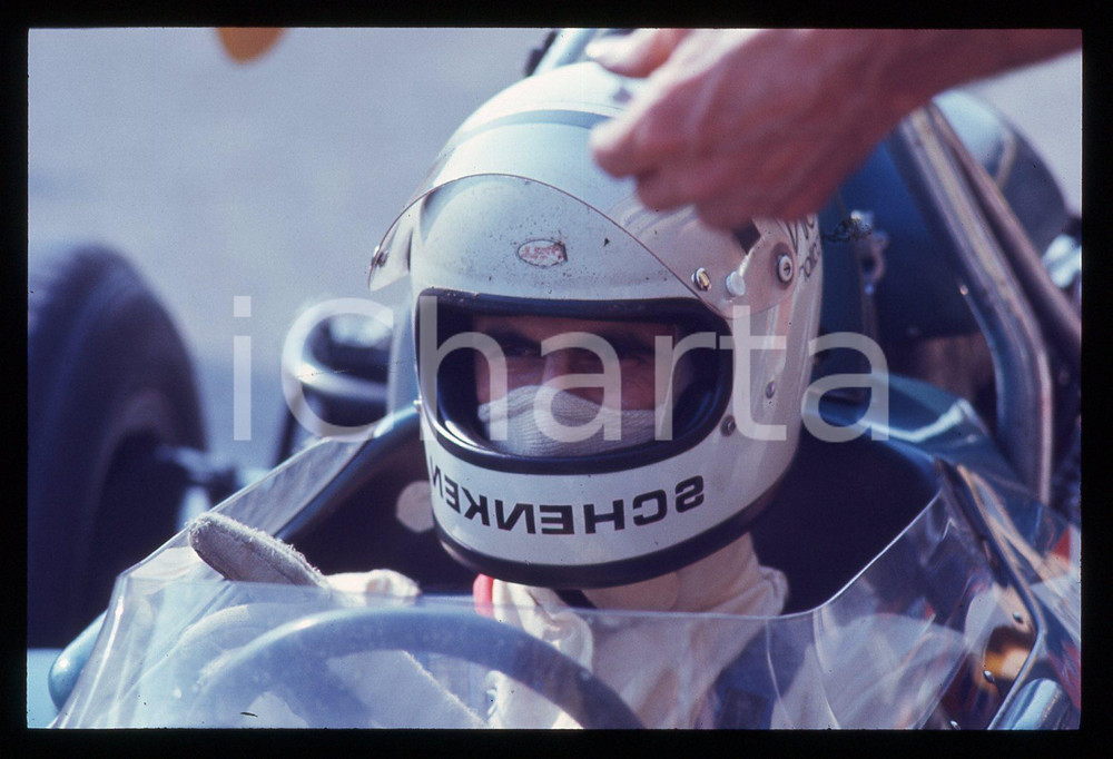 35mm vintage slide* 1975ca FORMULA 1 - Tim SCHENKEN ritratto del pilota