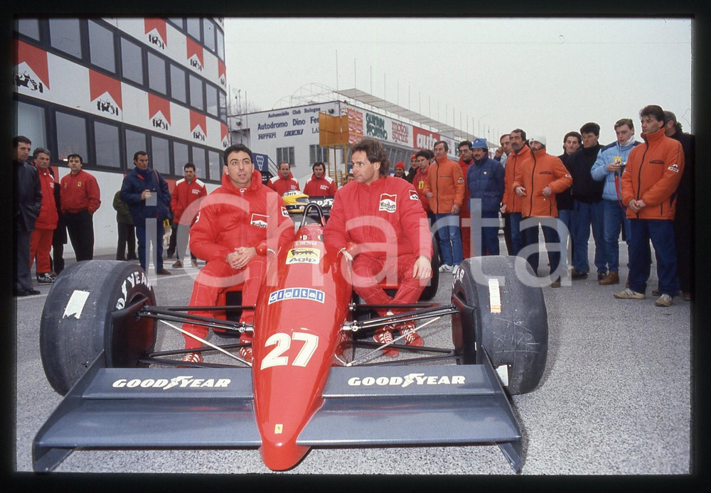Fotografia d'epoca originale 35mm vintage slide* 1988 IMOLA F1 - Gerhard BERGER e Michele ALBORETO 1