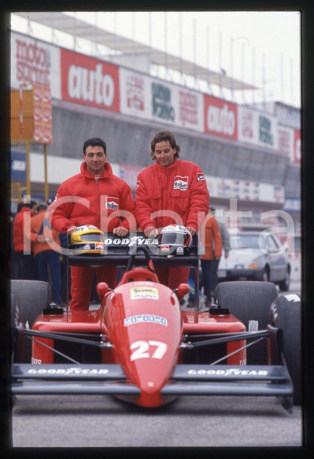 Fotografia d'epoca originale 35mm vintage slide* 1988 IMOLA F1 - Gerhard BERGER e Michele ALBORETO (6) 1