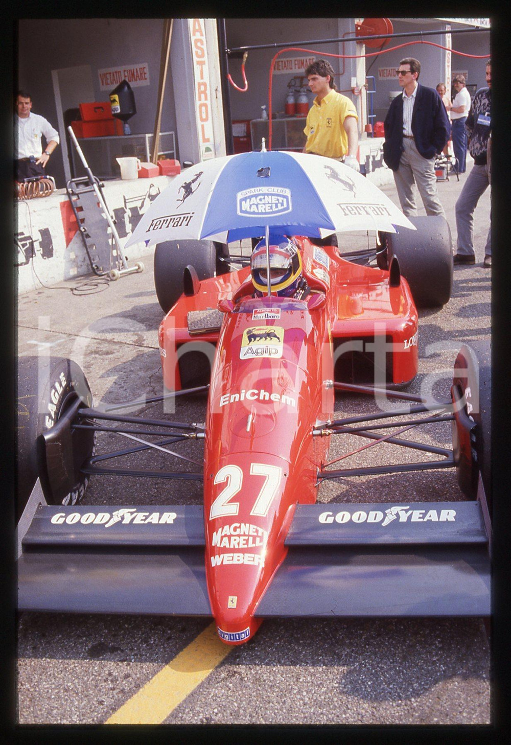 Fotografia d'epoca originale 35mm vintage slide* 1987 IMOLA F1 Michele ALBORETO su FERRARI F1-87 (10) 1
