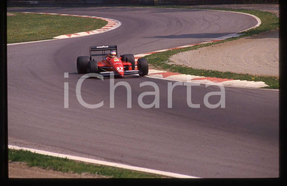 Fotografia d'epoca originale 35mm vintage slide* 1987 IMOLA F1 Michele ALBORETO su FERRARI F1-87 (11) 1