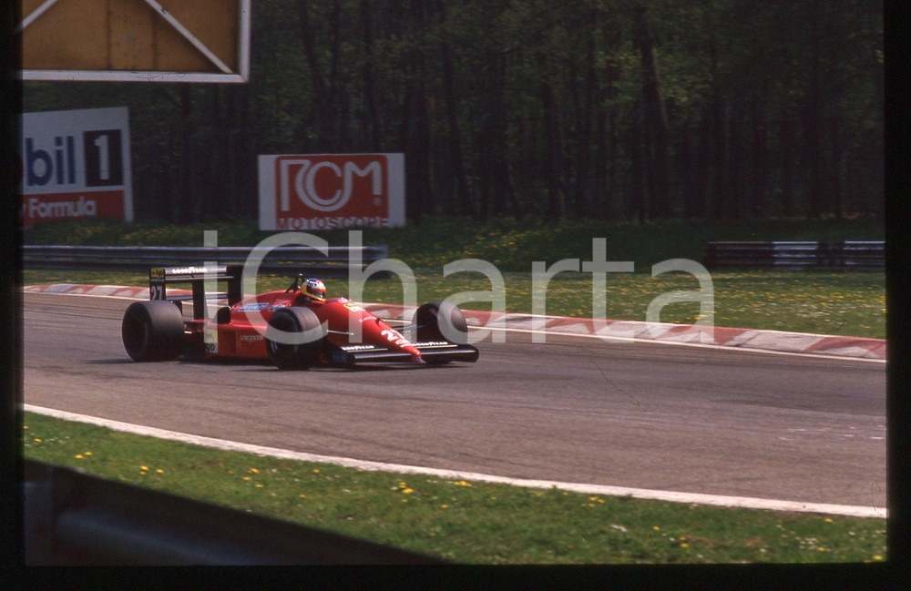Fotografia d'epoca originale 35mm vintage slide* 1987 IMOLA F1 Michele ALBORETO su FERRARI F1-87 (13) 1