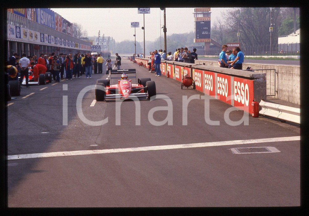 Fotografia d'epoca originale 35mm vintage slide* 1987 IMOLA F1 Michele ALBORETO su FERRARI F1-87 (16) 1