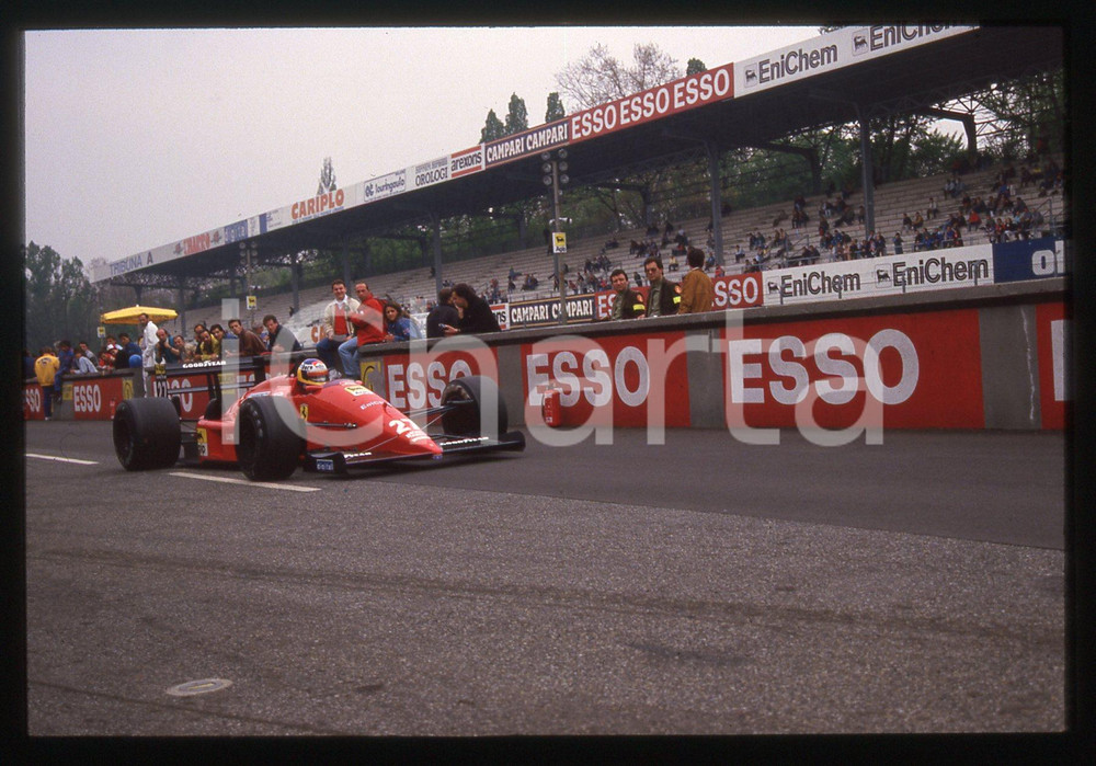 Fotografia d'epoca originale 35mm vintage slide* 1987 IMOLA F1 Michele ALBORETO su FERRARI F1-87 (18) 1