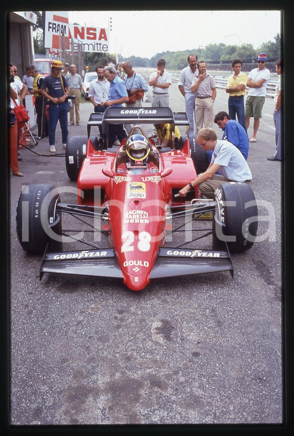 Fotografia d'epoca originale 35mm vintage slide* 1984 FORMULA 1 - Michele ALBORETO su FERRARI 126 C4 (6) 1