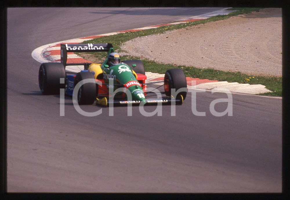 Fotografia d'epoca originale 35mm vintage slide* 1988 FORMULA 1 - Alessandro NANNINI su BENETTON B188 (6) 1