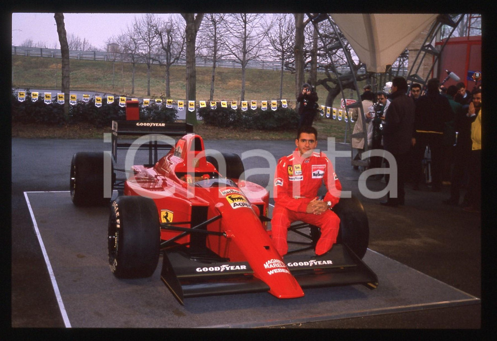Fotografia d'epoca originale 35mm vintage slide* 1991 F1 Gianni MORBIDELLI collaudatore e pilota FERRARI (3) 1