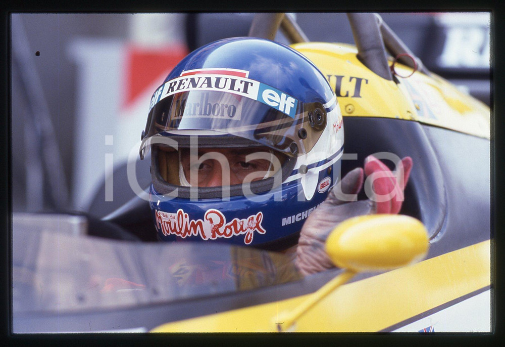 Fotografia d'epoca originale 35mm vintage slide* 1984 F1 - Patrick TAMBAY a bordo della RENAULT RE50 (5) 1