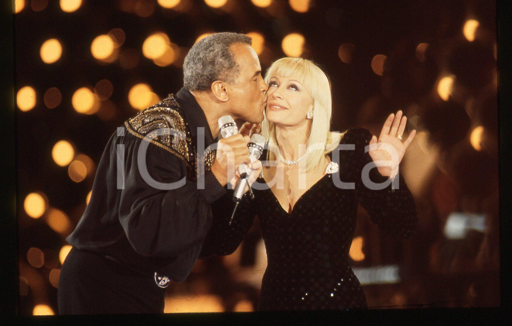 35mm vintage slide*1988 RAFFAELLA CARRA' SHOW Harry BELAFONTE Raffaella CARRA'  