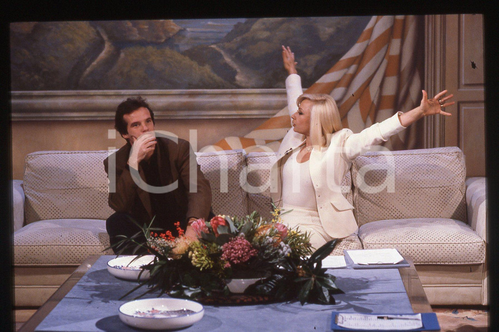 35mm vintage slide* 1990 RICOMINCIO DA DUE - Raffaella CARRA' e Renato CESTIE' *