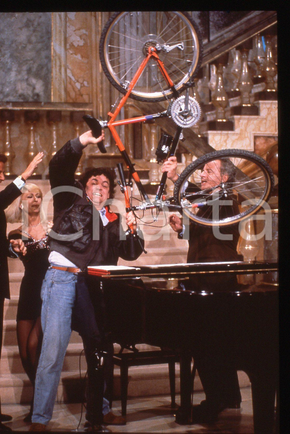 35mm vintage slide* 1991 FANTASTICO 12 - Raffaella CARRA' e  Francesco SALVI 