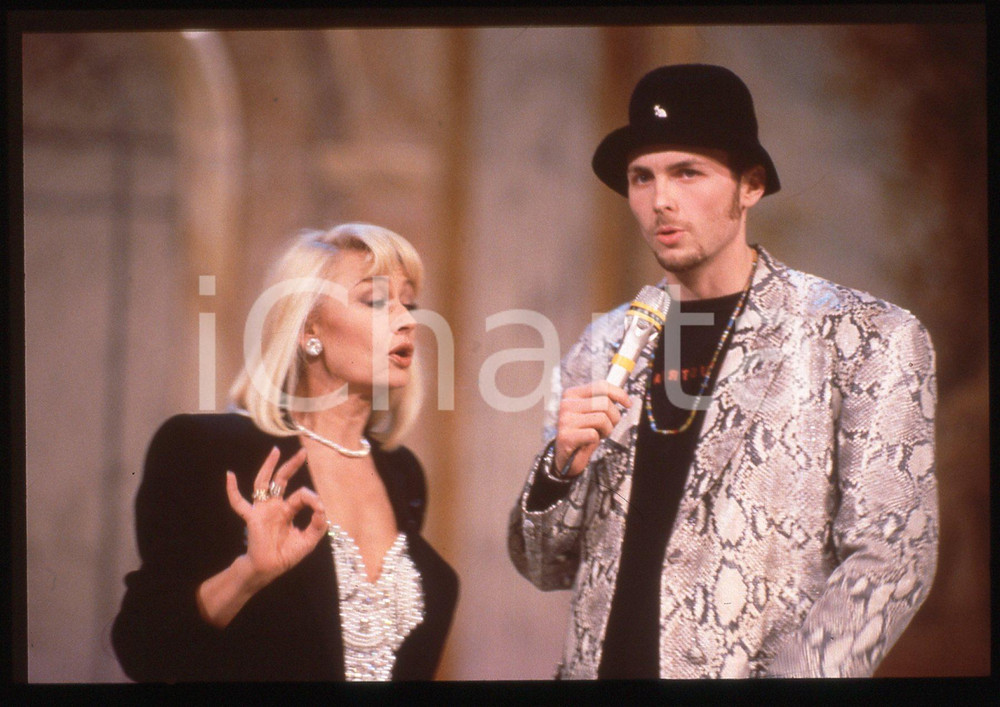 35mm vintage slide* 1991 FANTASTICO 12 - Raffaella CARRA' e Lorenzo JOVANOTTI