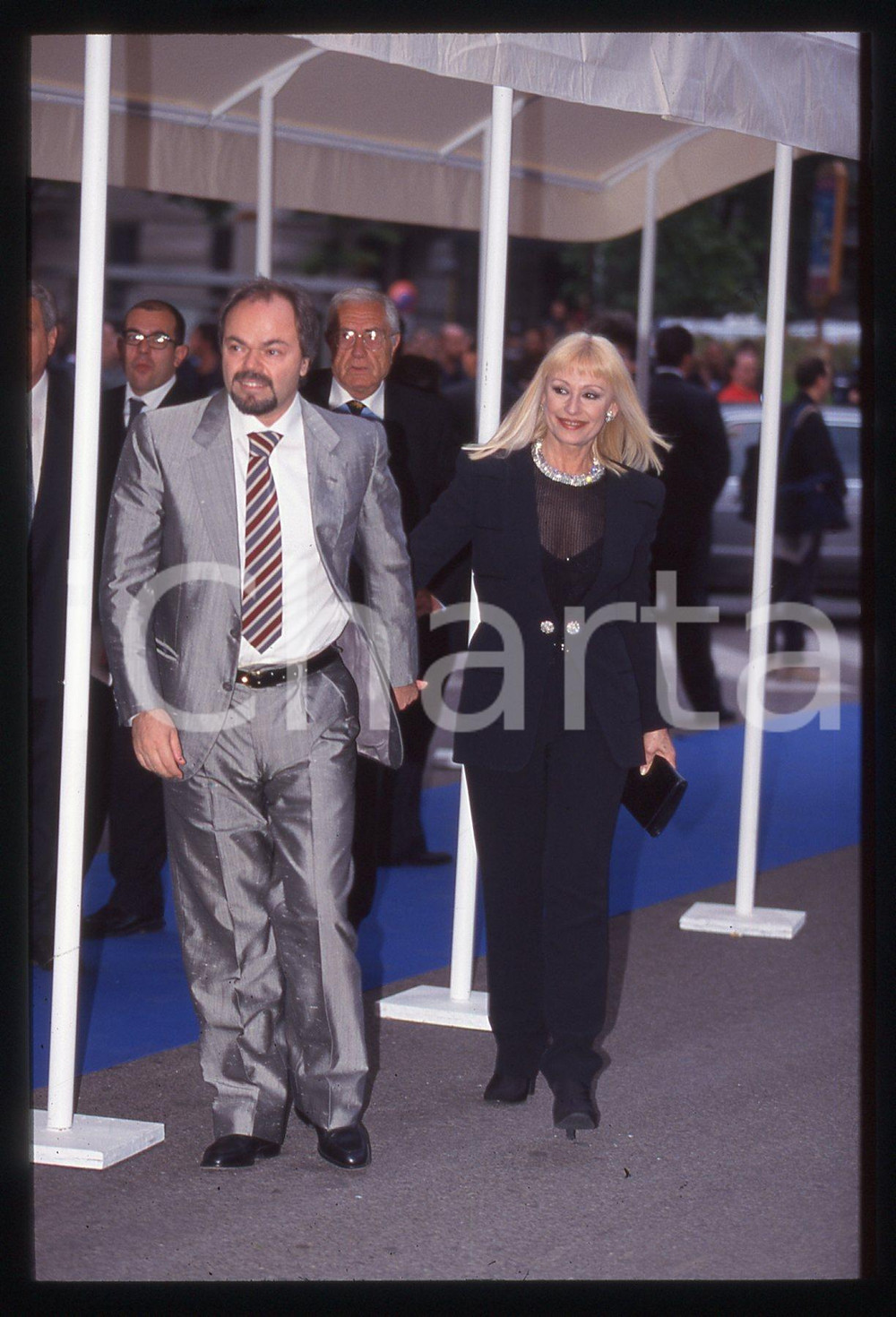 35mm vintage slide* 1998 NOTTE TELEGATTI - Raffaella CARRA' e Sergio JAPINO (4)