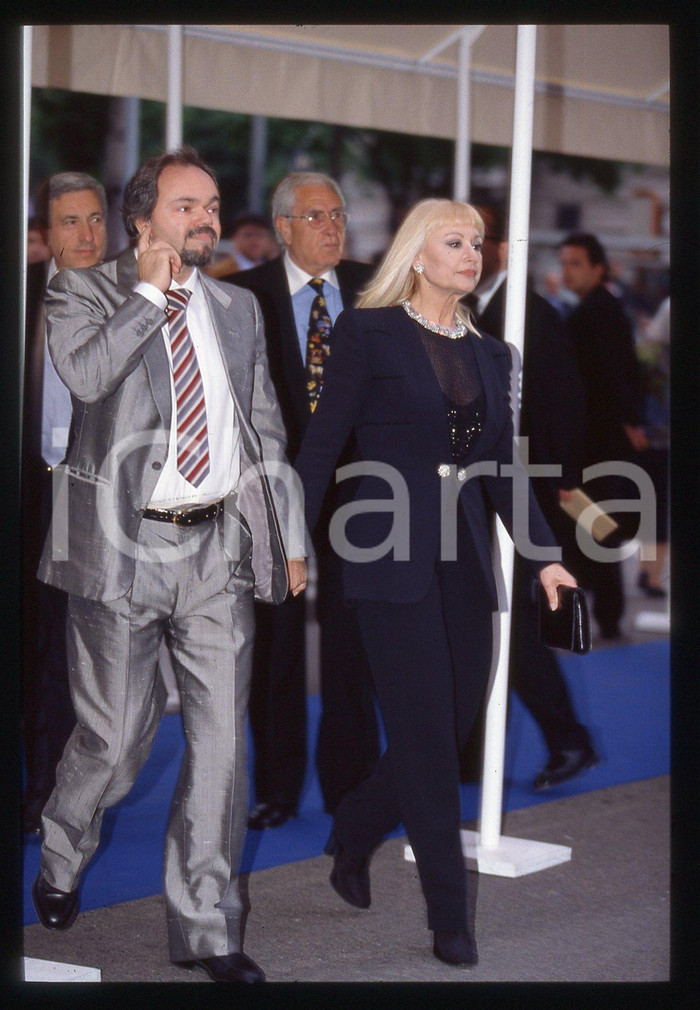 35mm vintage slide* 1998 NOTTE TELEGATTI - Raffaella CARRA' e Sergio JAPINO (13)