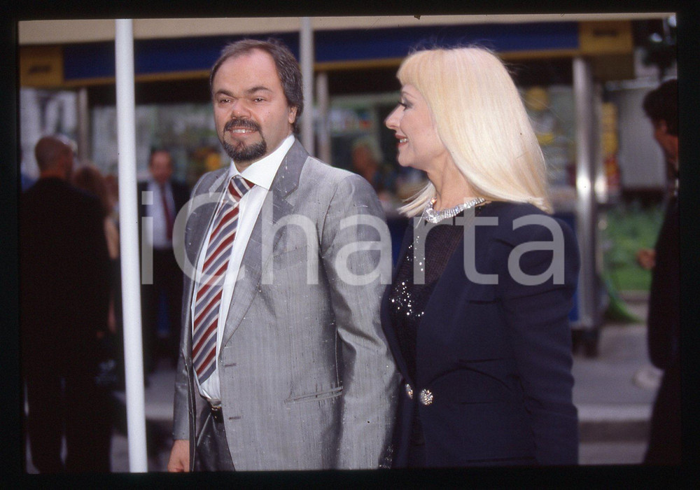 35mm vintage slide* 1998 NOTTE TELEGATTI - Raffaella CARRA' e Sergio JAPINO (14)