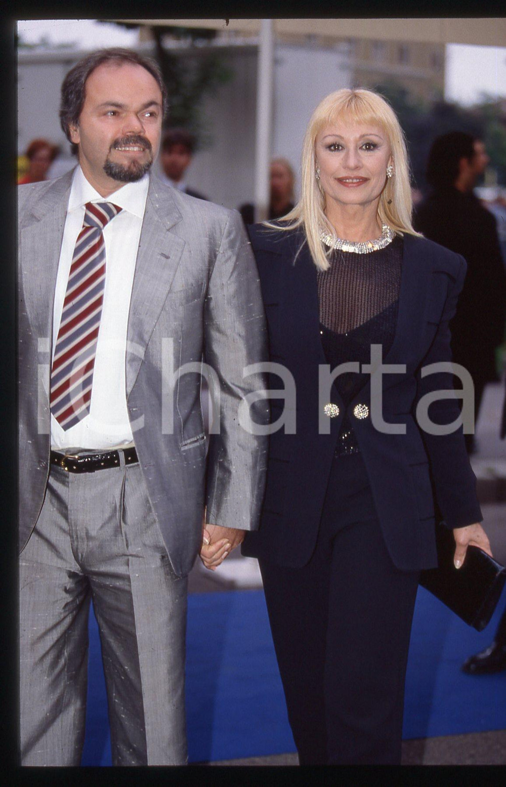 35mm vintage slide* 1998 NOTTE TELEGATTI - Raffaella CARRA' e Sergio JAPINO (15)