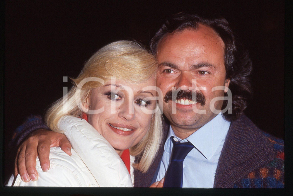 35mm vintage slide* 1990ca TELEVISIONE  Raffaella CARRA' e Sergio Japino (6)