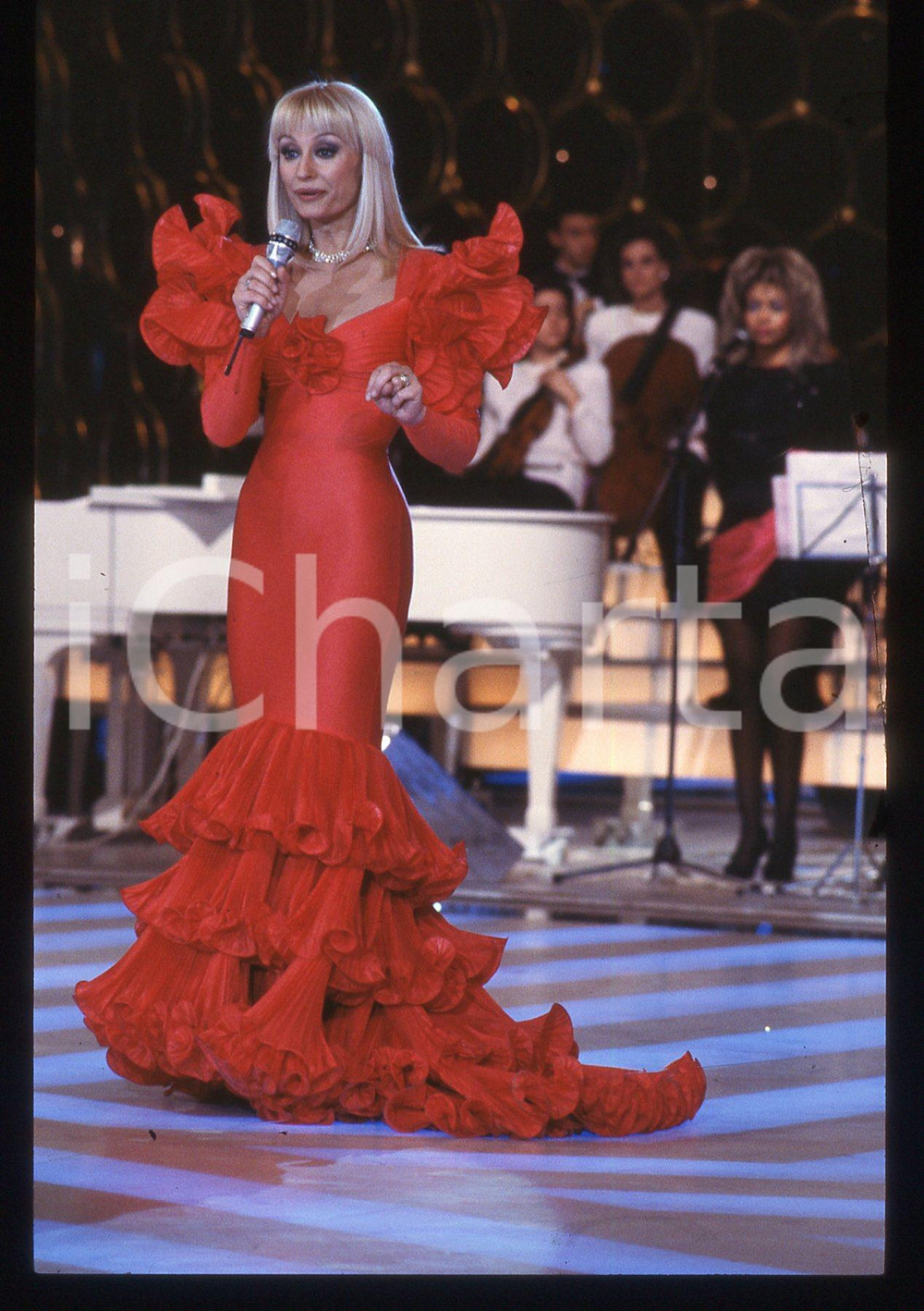 35mm vintage slide* 1988 RAFFAELLA CARRA' SHOW -  Raffaella CARRA' ritratto (2)
