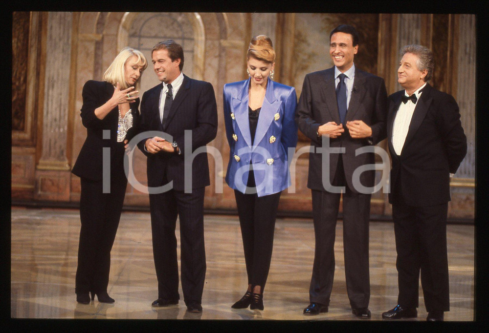 35mm vintage slide* 1991 FANTASTICO 12 - Raffaella CARRA' e  Giovanni MINOLI