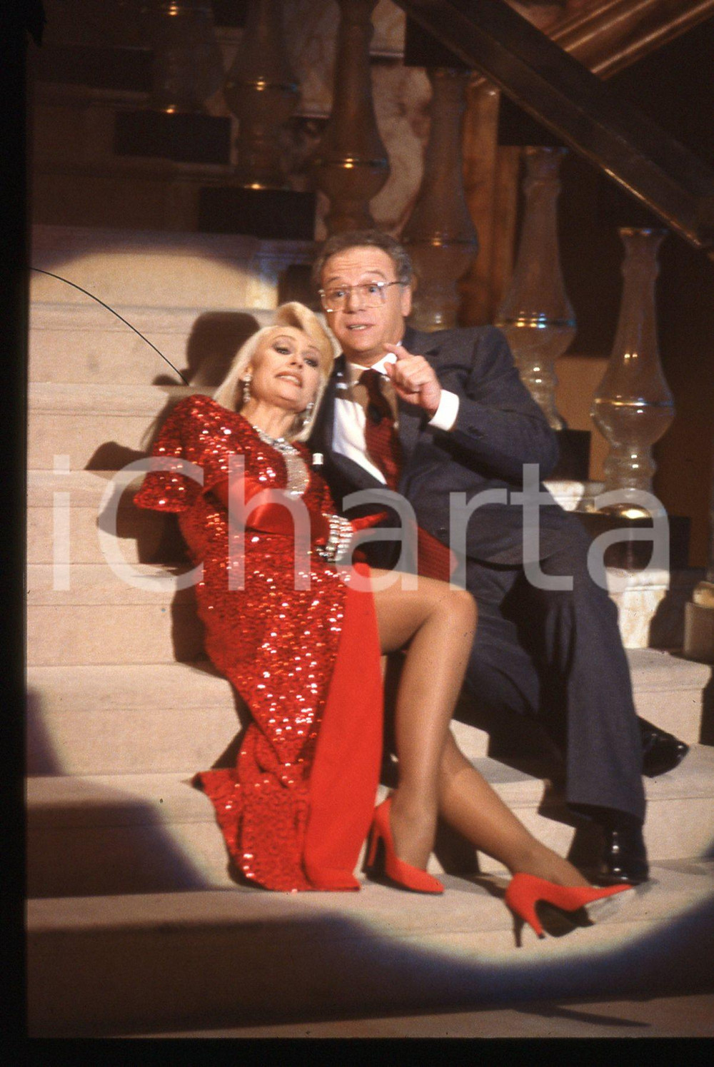35mm vintage slide* 1991 FANTASTICO 12 - Raffaella CARRA' e Johnny DORELLI (10)