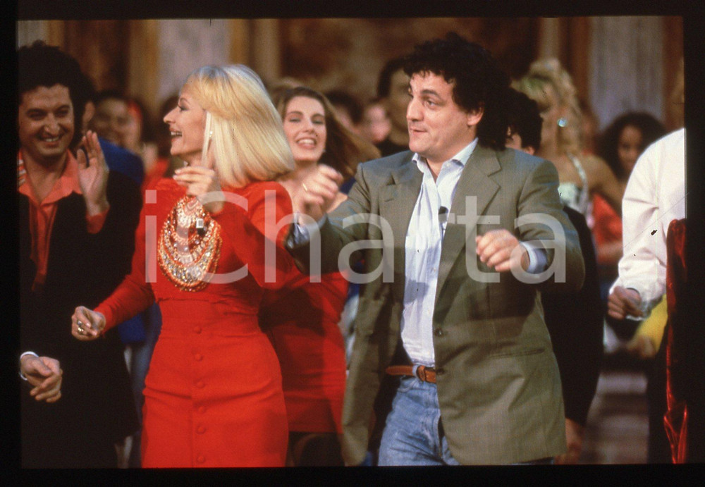 35mm vintage slide* 1991 FANTASTICO 12 - Raffaella CARRA' e Francesco SALVI *