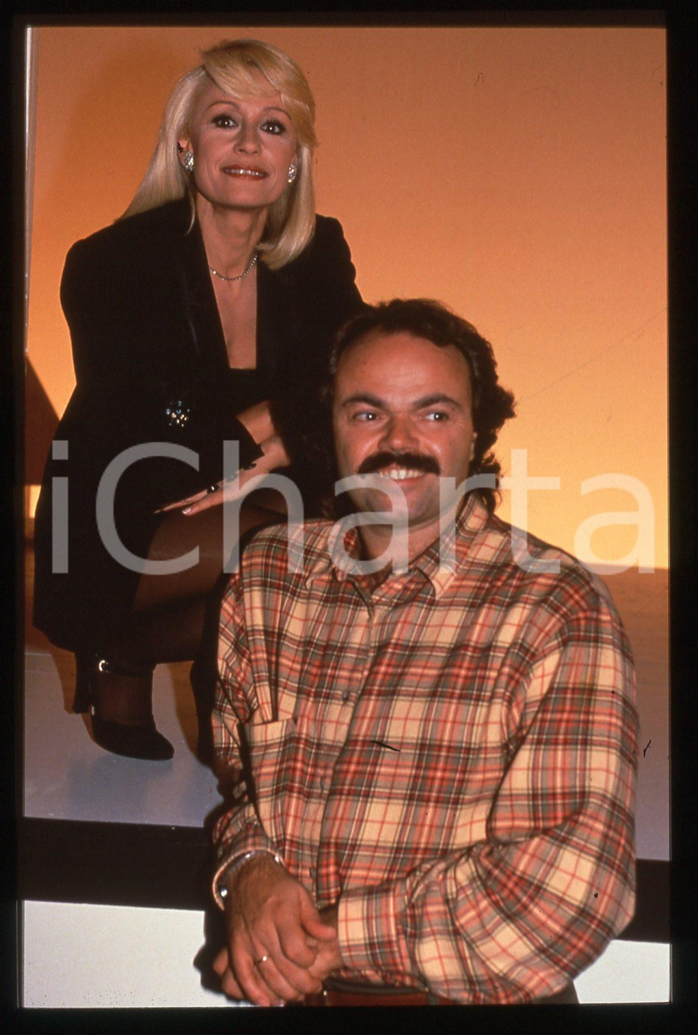 35mm vintage slide* 1991 FANTASTICO 12 - Raffaella CARRA' e Sergio JAPINO