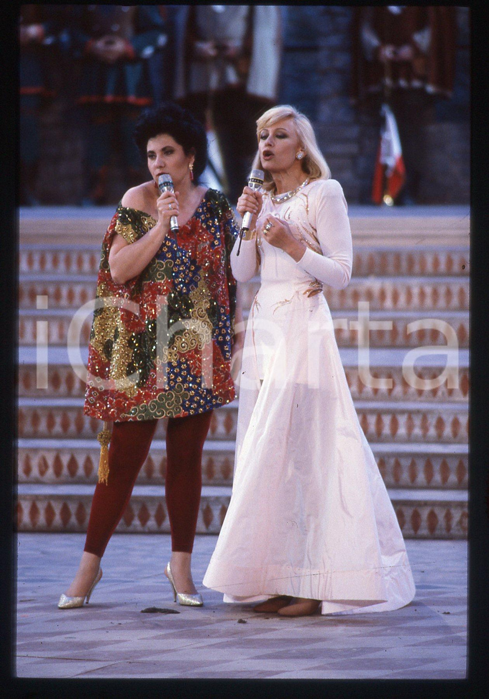 35mm vintage slide* 1991 SAINT VINCENT - Raffaella CARRA' e Marisa LAURITO (6)