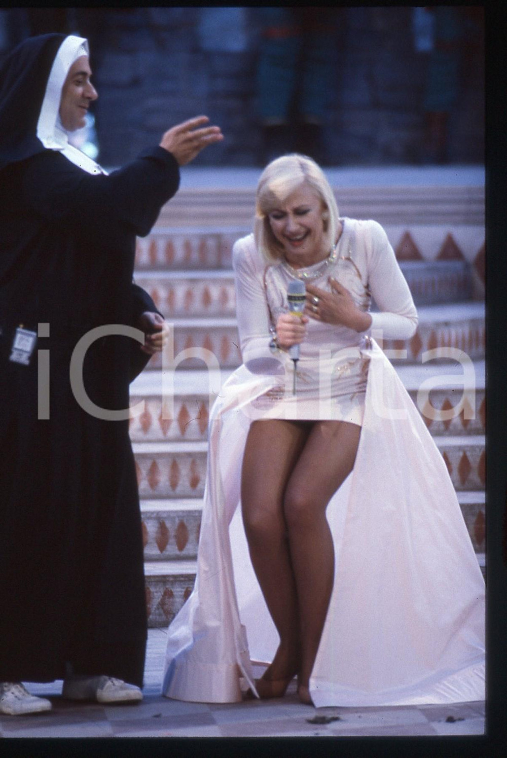35mm vintage slide* 1991 SAINT VINCENT -  Raffaella CARRA' e Giorgio FALETTI (3)