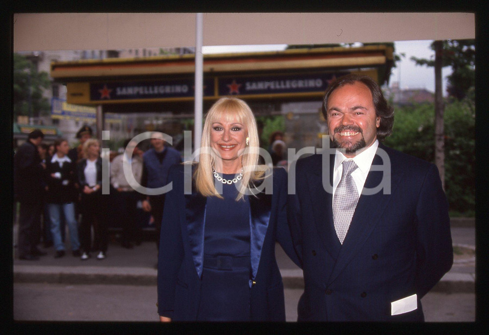 35mm vintage slide* 1990ca Notte TELEGATTI Raffaella CARRA' e Sergio JAPINO (3)