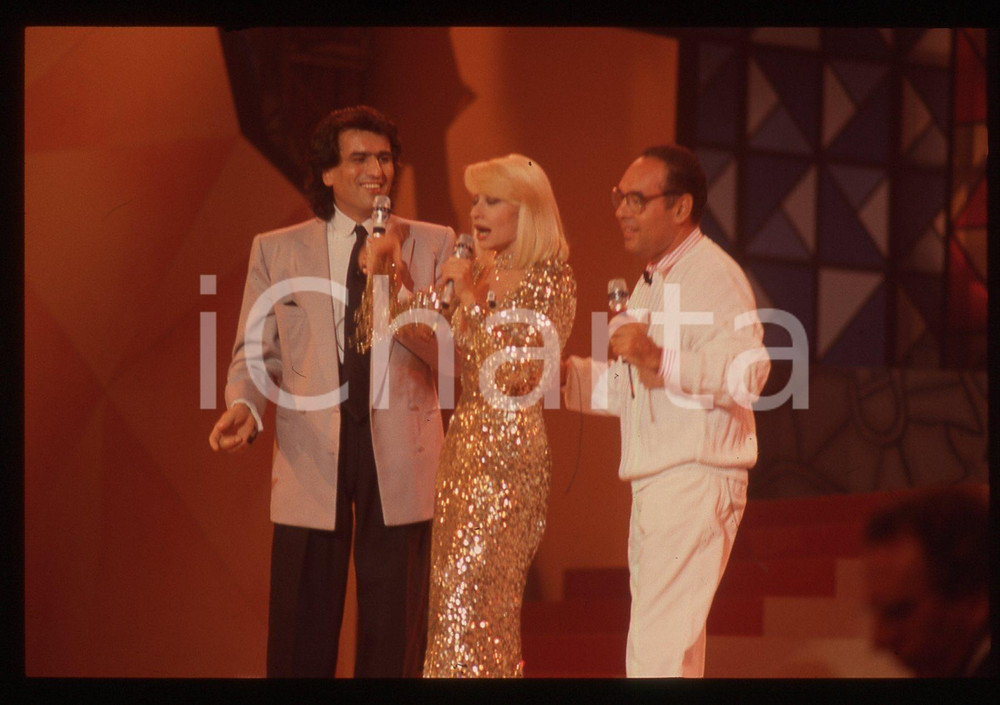 35mm vintage slide* 1990 VELA D'ORO - Raffaella CARRA' e Gianni BONCOMPAGNI