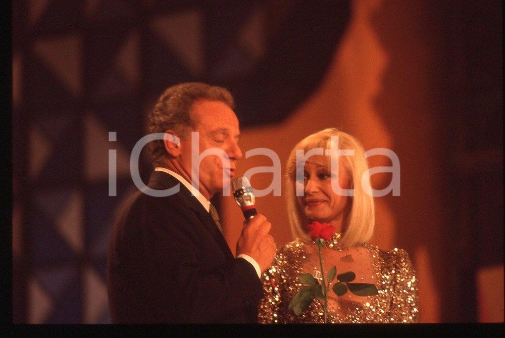 35mm vintage slide* 1990 VELA D'ORO - Raffaella CARRA' e Jhonny DORELLI
