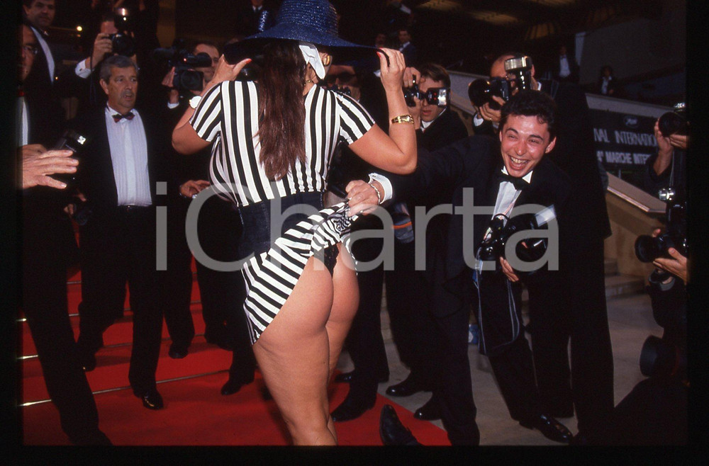 35mm vintage slide* 1994 Festival di CANNES Gina COLANY ritratto pornostar (24)