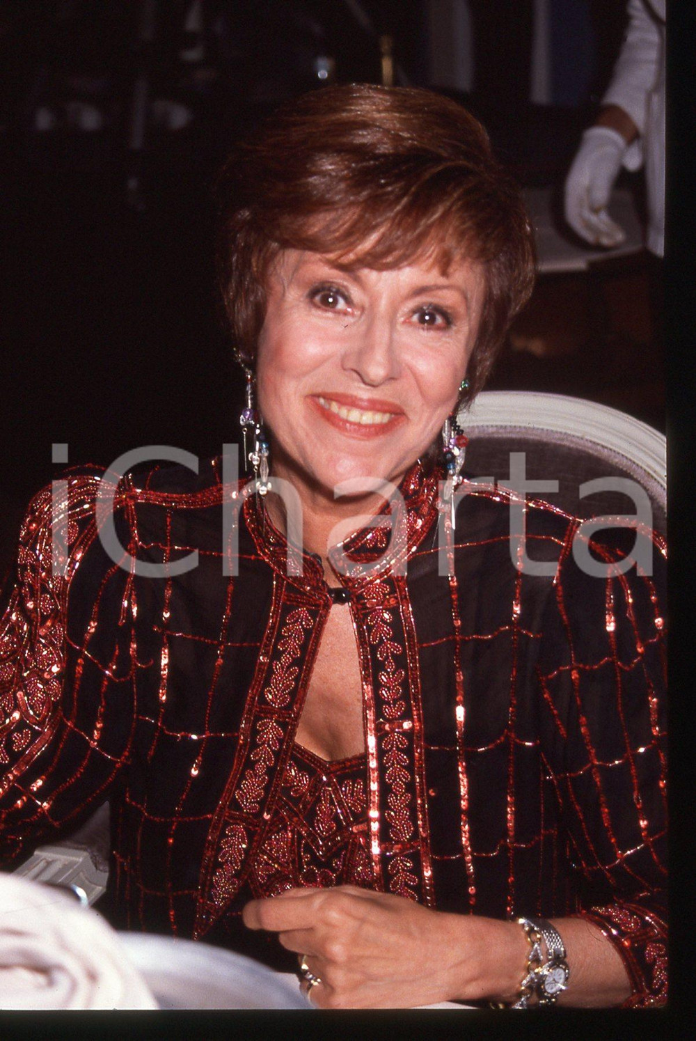 35mm vintage slide* 1990ca Casinò CAMPIONE D'ITALIA Caterina VALENTE ritratto
