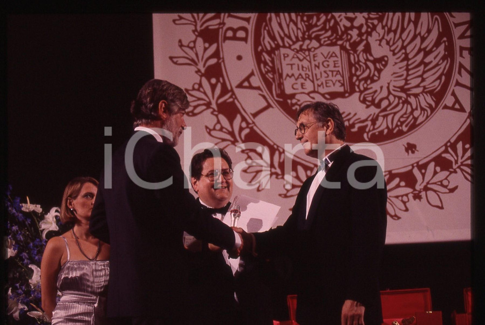 35mm vintage slide*1992 Festival CINEMA VENEZIA Carlo SCOGNAMIGLIO e Jiri MENZEL