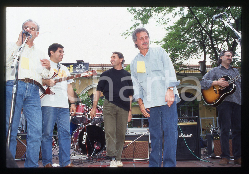 35mm vintage slide* 1997 BRESCIA - Pete BEST batterista BEATLES sul palco