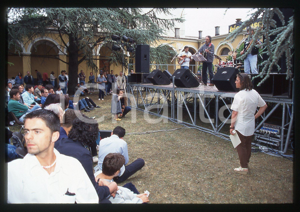 35mm vintage slide*1997 BRESCIA Pete BEST ammiratori del batterista dei BEATLES*