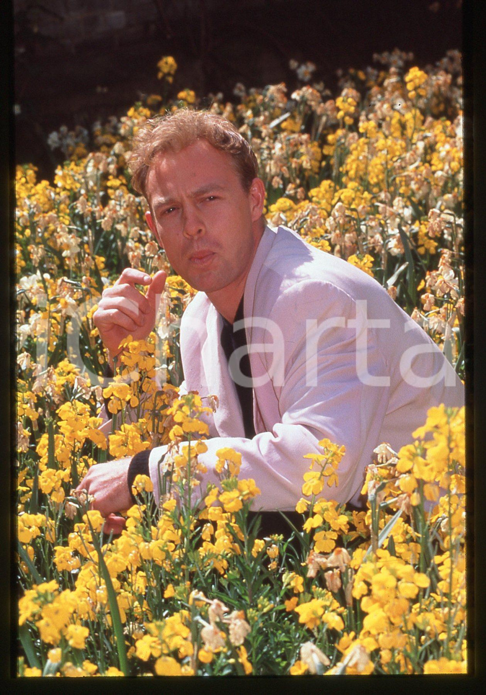 35mm vintage slide* 1990ca MUSICA - Jason DONOVAN ritratto del cantante (2)